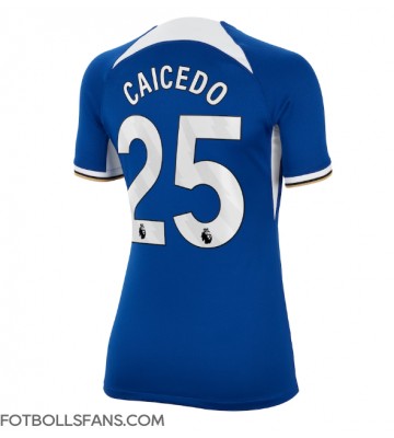 Chelsea Moises Caicedo #25 Replika Hemmatröja Damer 2023-24 Kortärmad